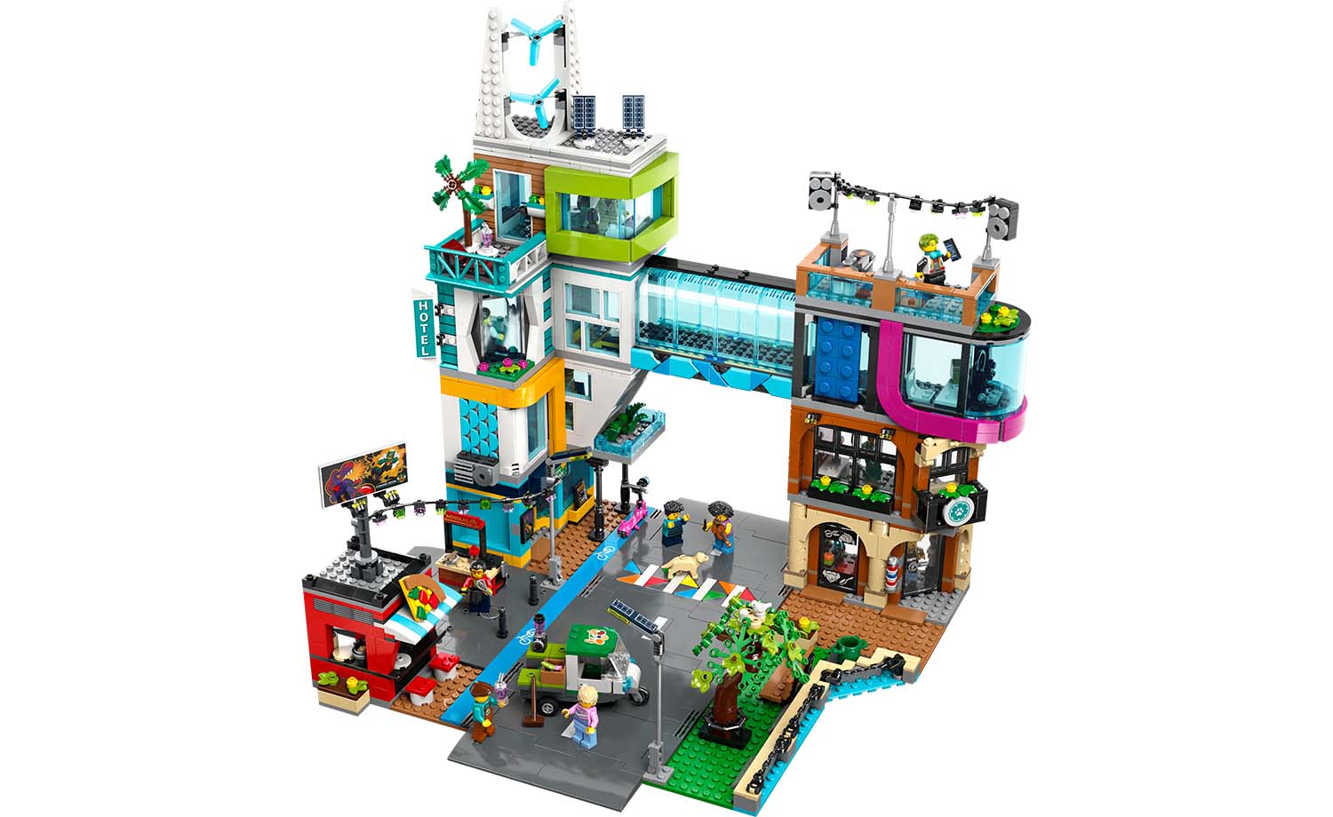 LEGO City Downtown 60380 Building Toy Set, Multi-Feature Playset