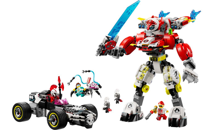 71497 | LEGO® DREAMZzz™ Cooper's Tiger Mech & Zero's Hot Rod Car