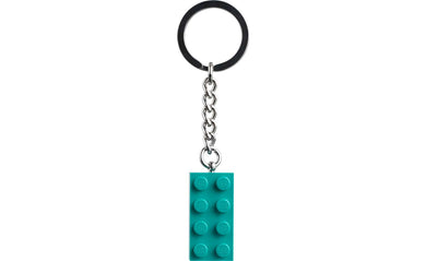 854303 | LEGO® Iconic Bright Bluish Green 2x4 Stud Key Chain