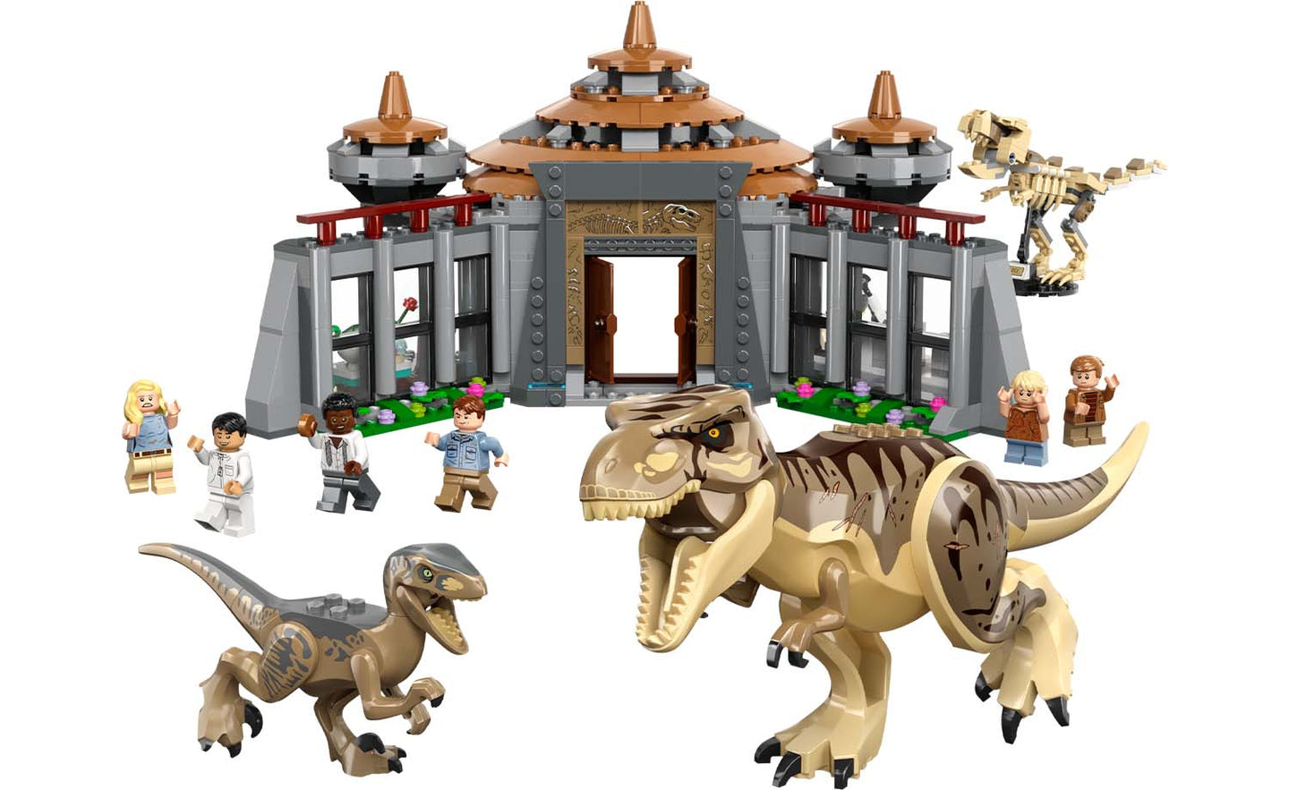 76961 | LEGO® Jurassic World™ Visitor Center: T. rex & Raptor Attack – LEGO Certified