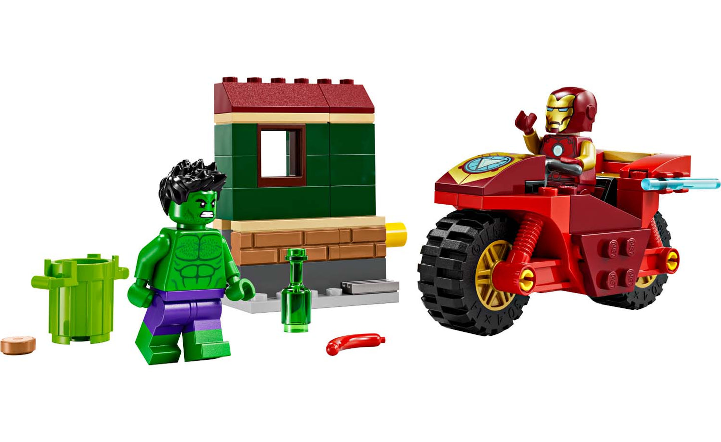 76287 | LEGO® Marvel Iron Man with Bike and The Hulk