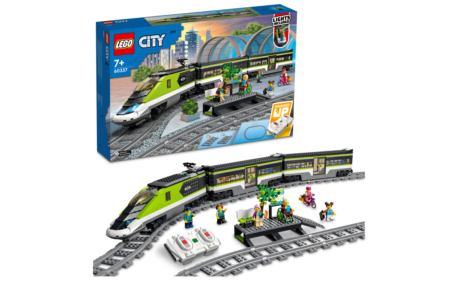 Lego City 60337 Lot de 3 trains rapides, 60238 souples et 60205 rails