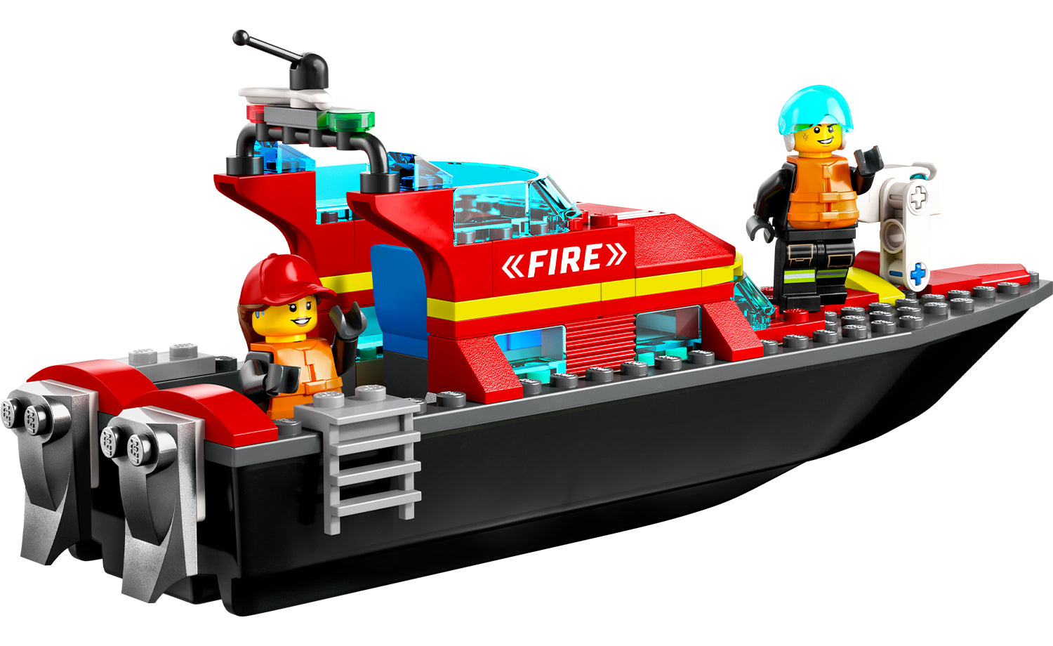 LEGO City Fire Rescue Boat 60373 Toy Boat that Floats on Water for  Imagination Play, Building Toy for Kids Ages 5+