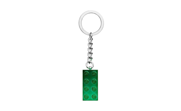 854083 | LEGO® Iconic 2x4 Green Metallic Key Chain